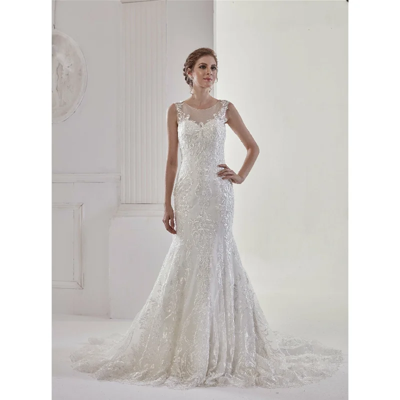 Illusion Sweetheart Allover Lace Mermaid Wedding Dress