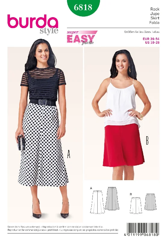 Burda Sewing pattern 6818 Misses Skirts