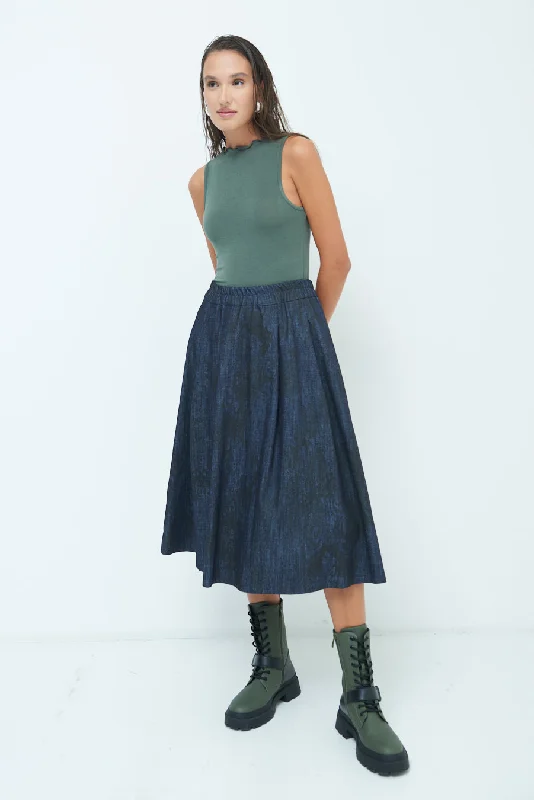 High-waist A-line denim skirt wholesale